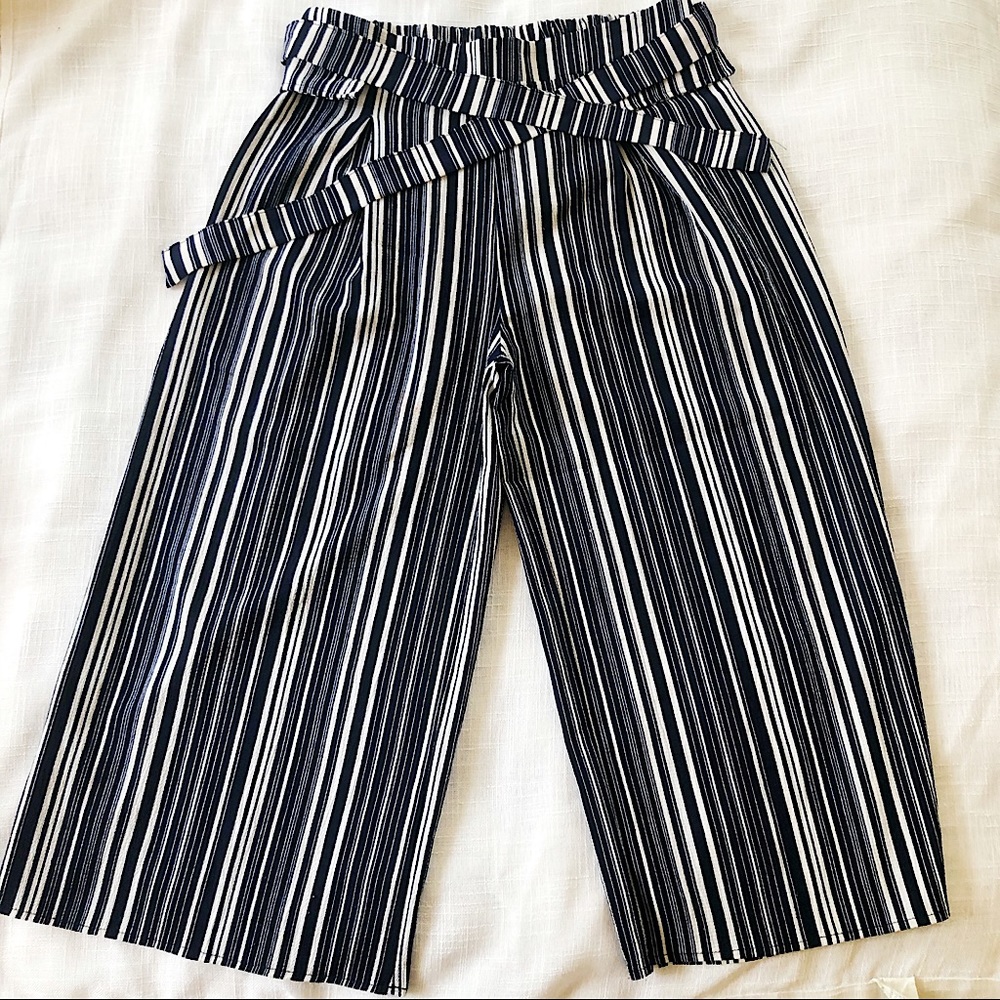Stripped Navy Blue Culottes